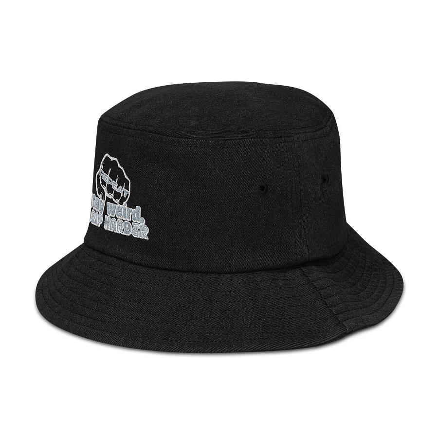 REPEAT: Stay Weird, Drip Harder Denim Bucket Hat product image (4)
