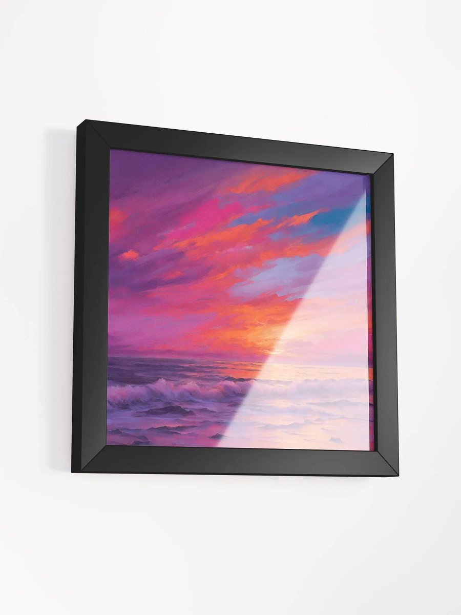 Sunset by the Sea Series #1; Eco-Friendly Matte Poster Art, AI Generated Images product image (3)
