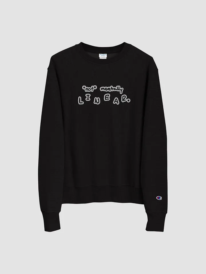 *not* mentally linear (bubble design) embroidered champion crewneck sweatshirt product image (2)
