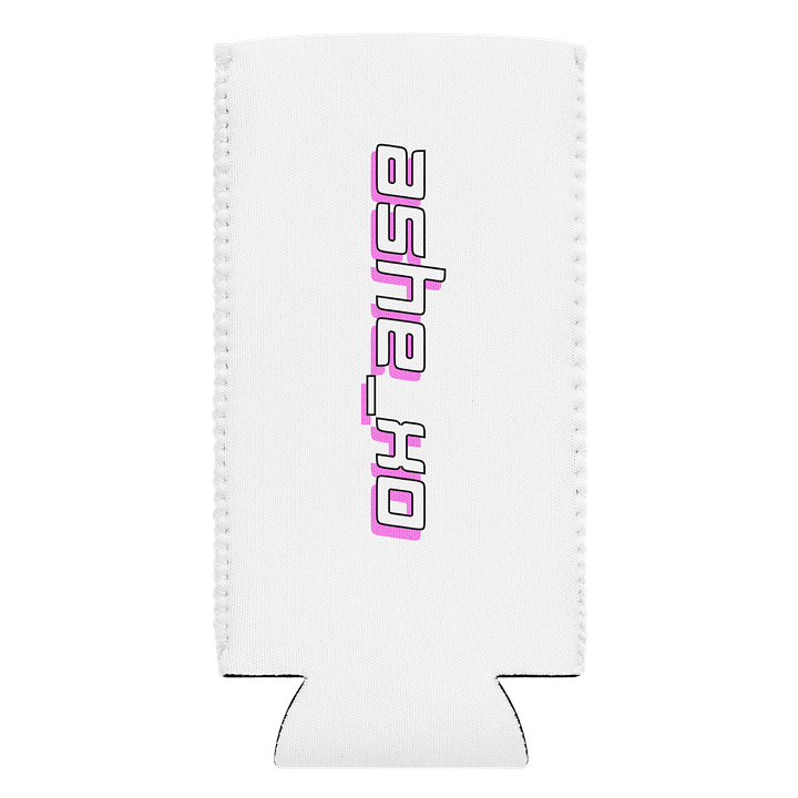 Can Cooler, White/Pink Logo product image (1)