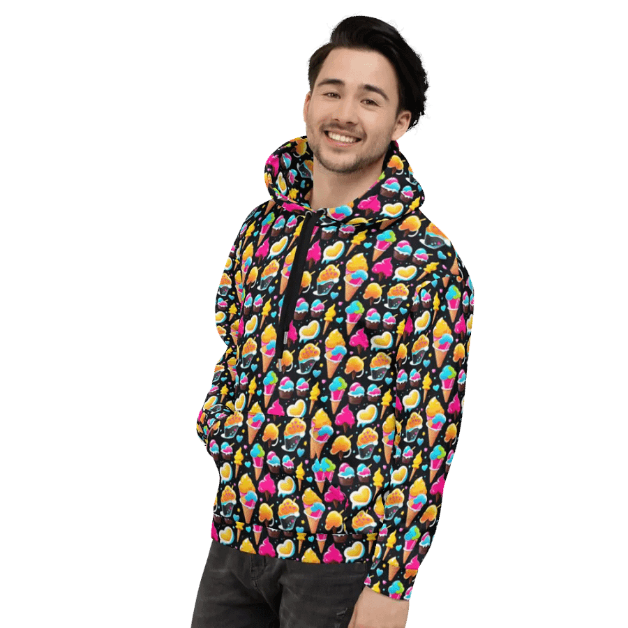Ice Cream Pattern All Over Print Hoodie product image (10)