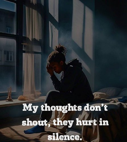 I sit here, hands pressed against my face, as if holding myself together will quiet the thoughts racing through my mind. They...