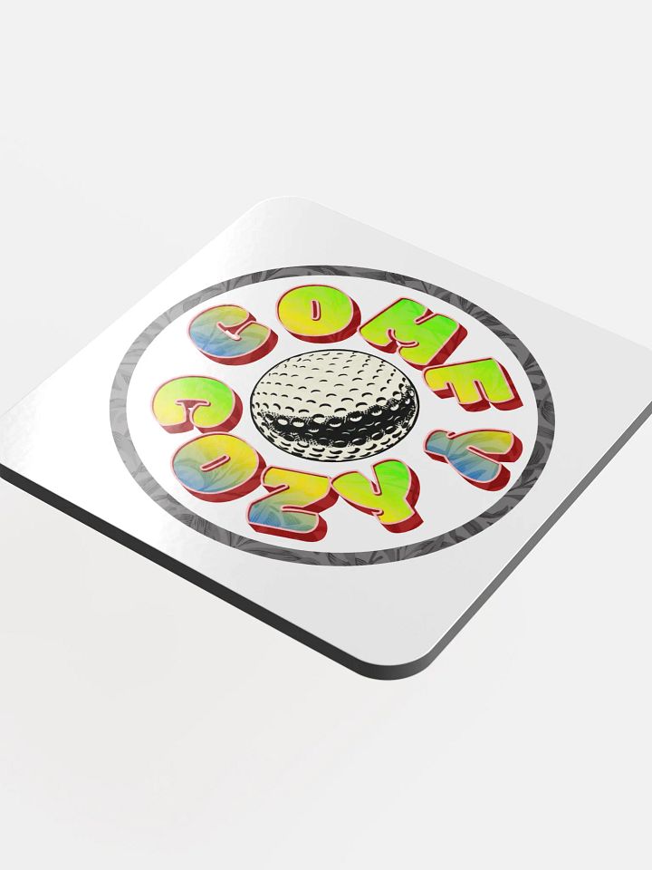 Comfy Cozy Golf Glossed Cork Coaster product image (1)