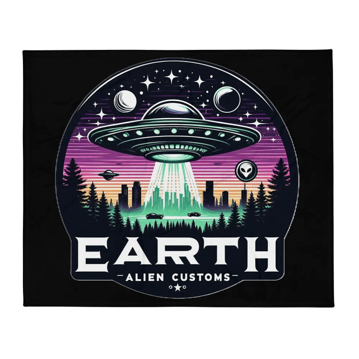 Alien Invasion Throw Blanket product image (1)