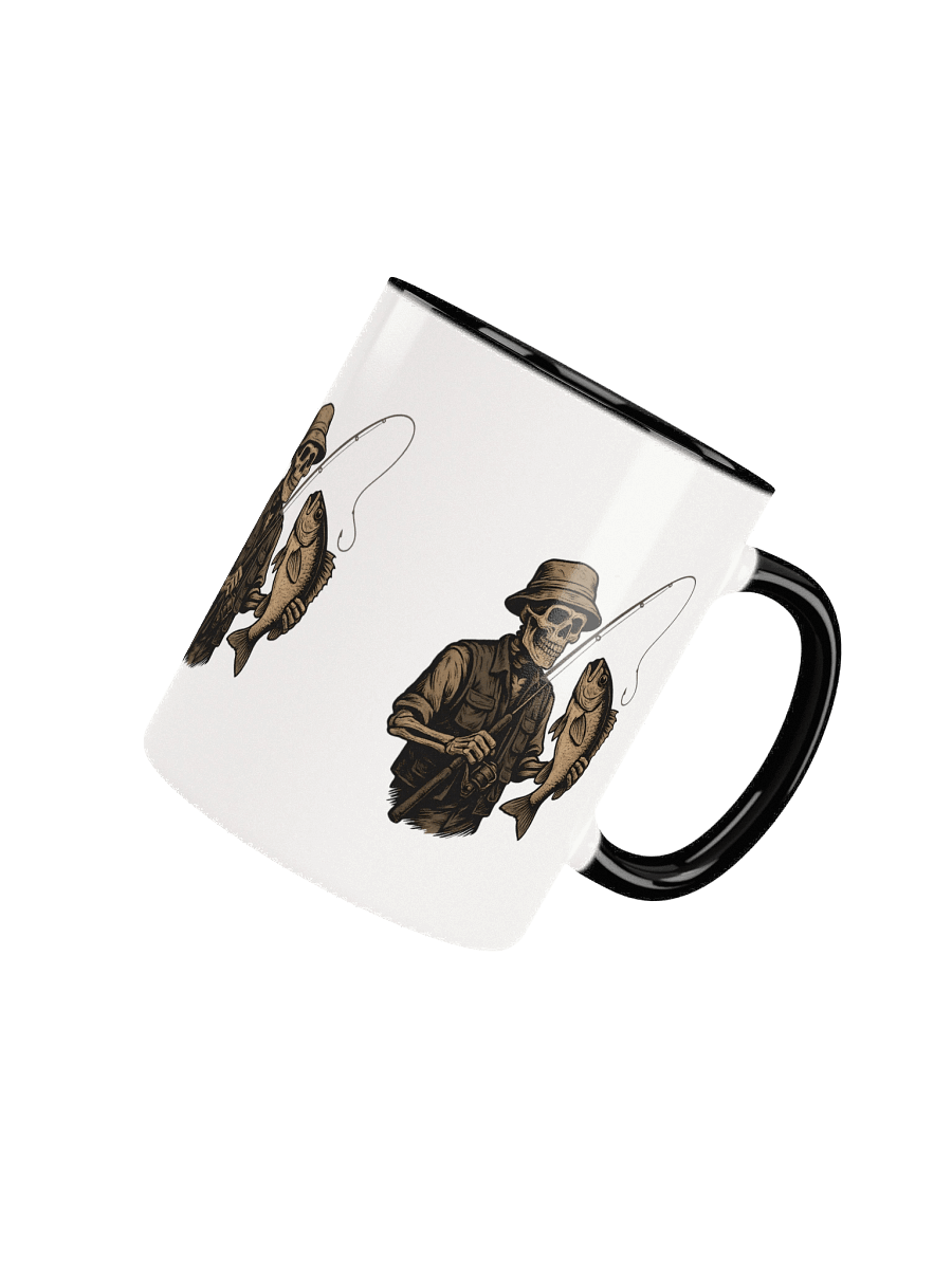 Skeleton Fishing Mug – Bass Fisherman Coffee Cup for Anglers product image (52)