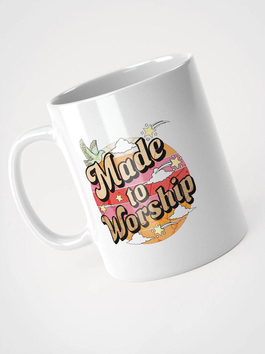 Made To Worship Celestial White Glossy Mug product image (2)