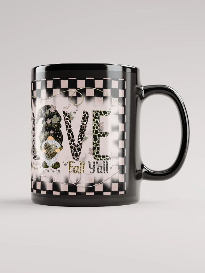 Gnome Love Fall Yall Glossy Black Mug product image (1)
