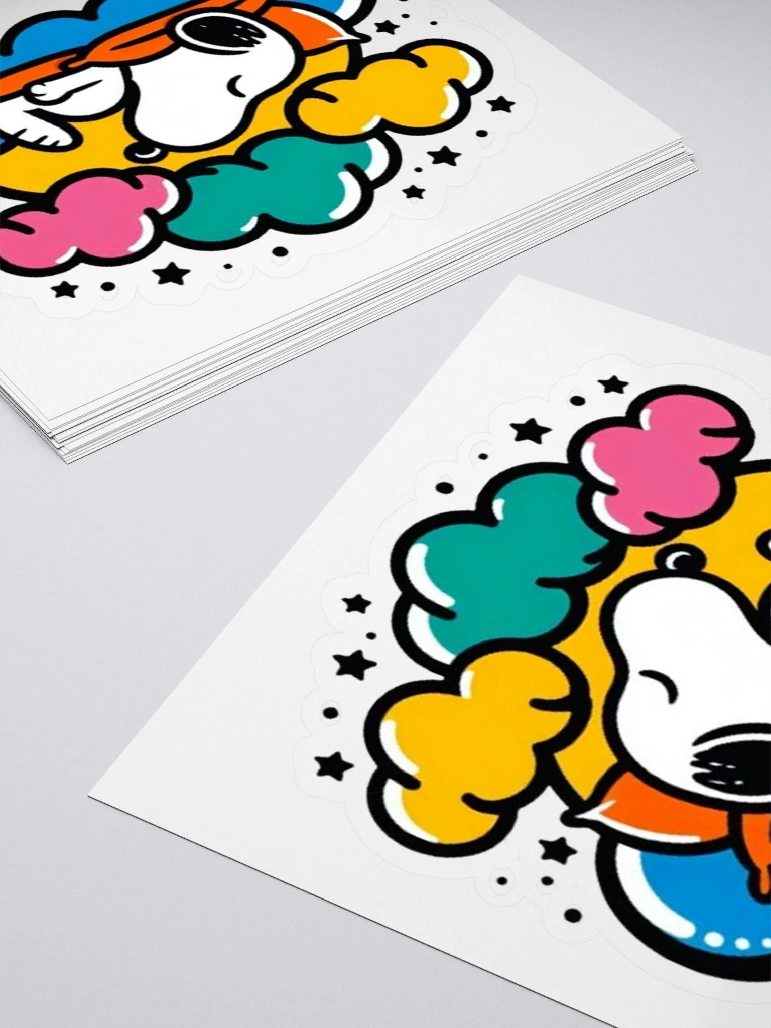 Dreamy Dog Cloud Kiss Cut Stickers product image (4)