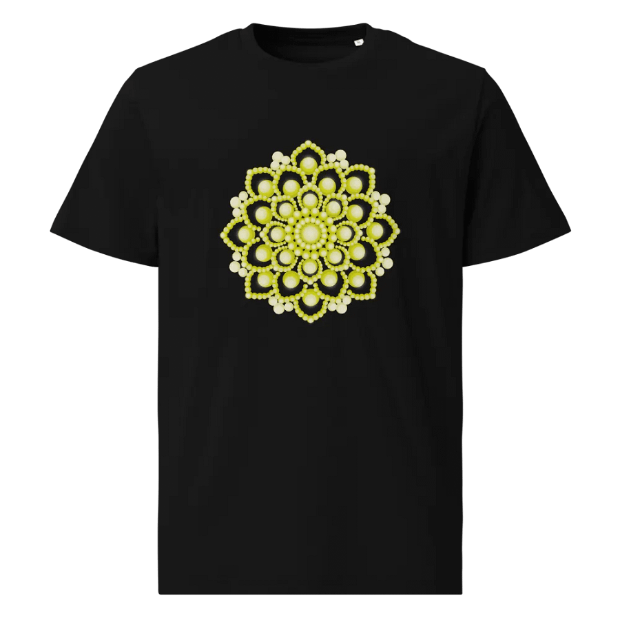 Yellow Flower Mandala Organic Cotton T-Shirt product image (1)