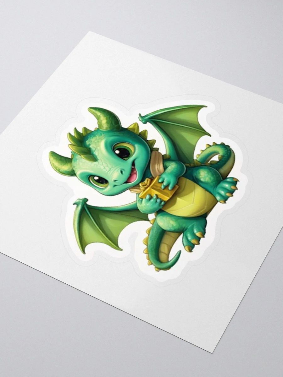 Cute Baby Green Dragon V.1 Sticker product image (3)