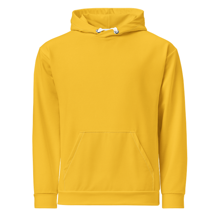 Mustard Yellow Solid Color Eco Friendly Pullover Unisex Hoodie product image (1)
