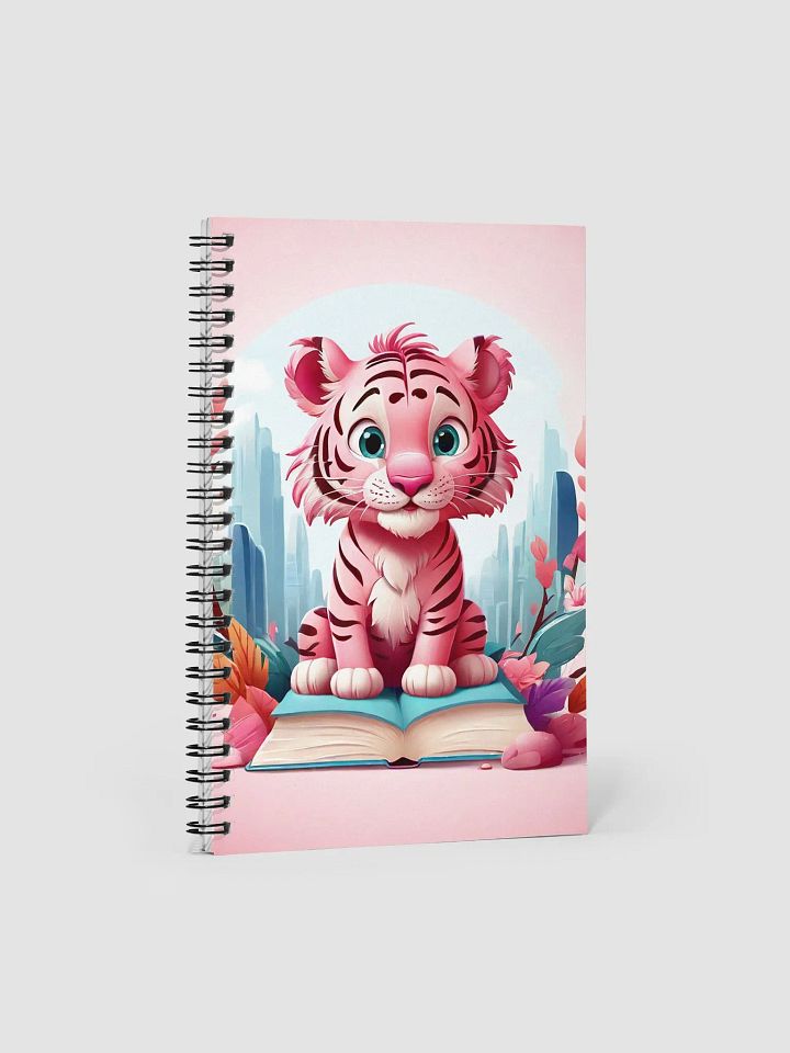 pink tiger with flower and book product image (1)