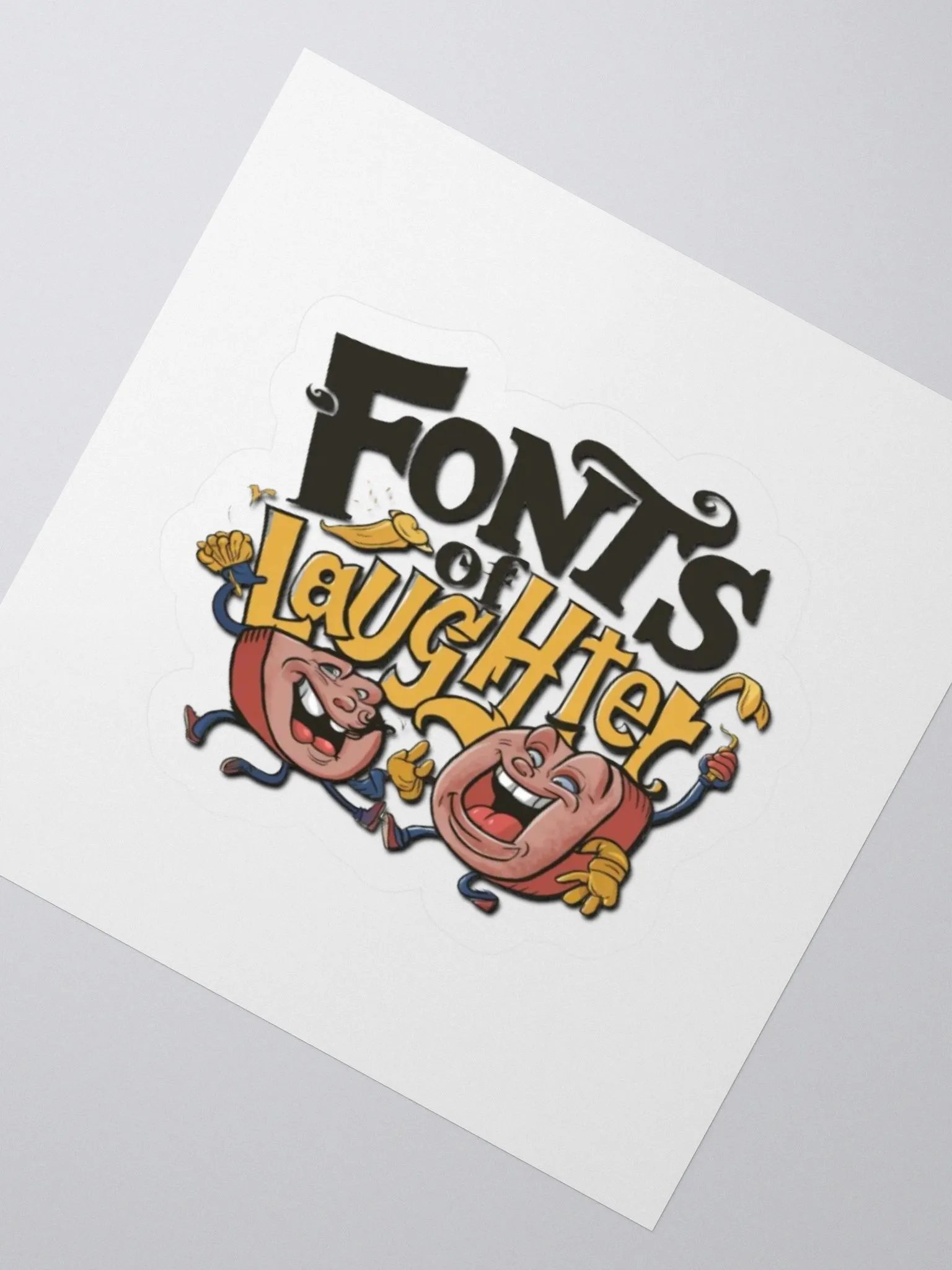 Hilarious Hot Dog Sticker: Fonts of Laughter - Exclusive Design product image (2)
