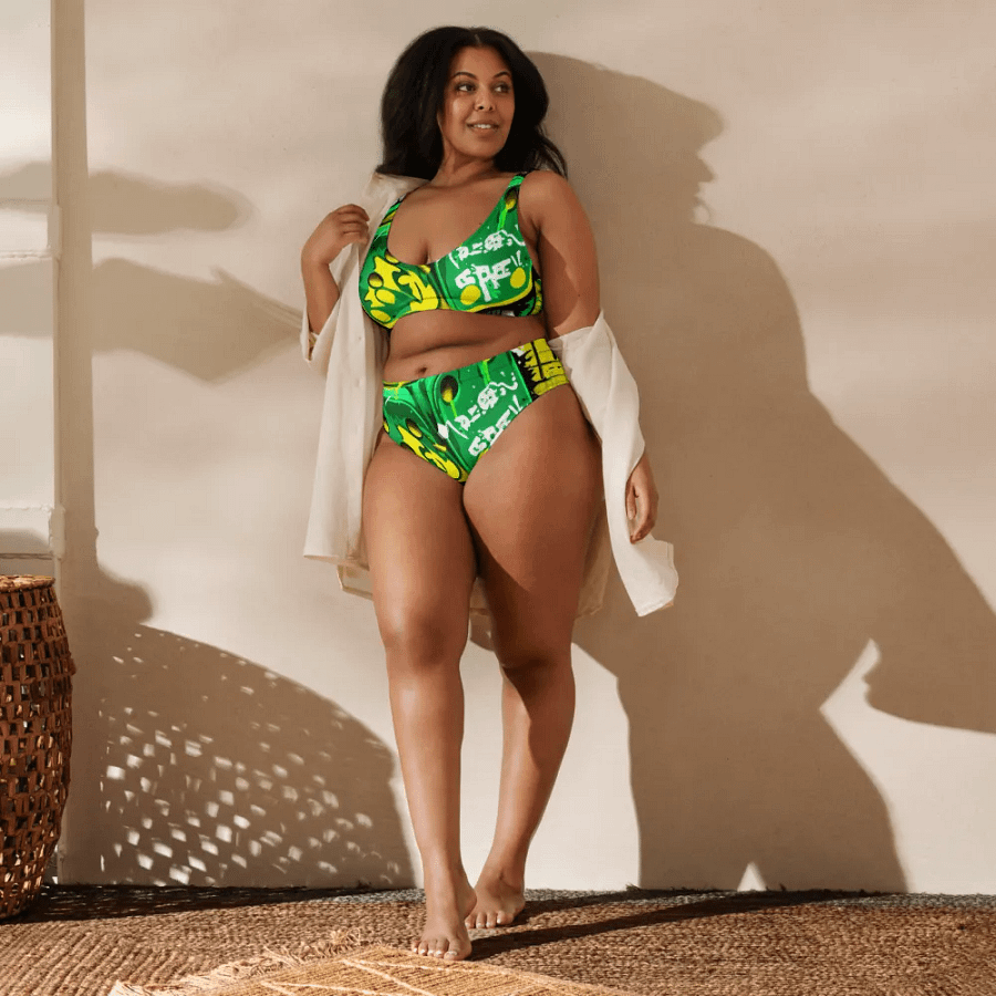 Graffiti Dice Chaos High-Waisted Bikini product image (3)