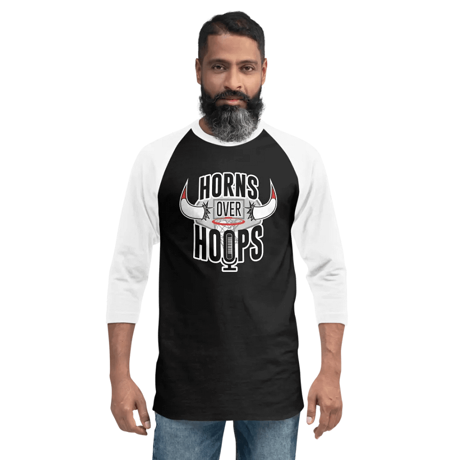 Horns Over Hoops Basketball Raglan Tee product image (5)