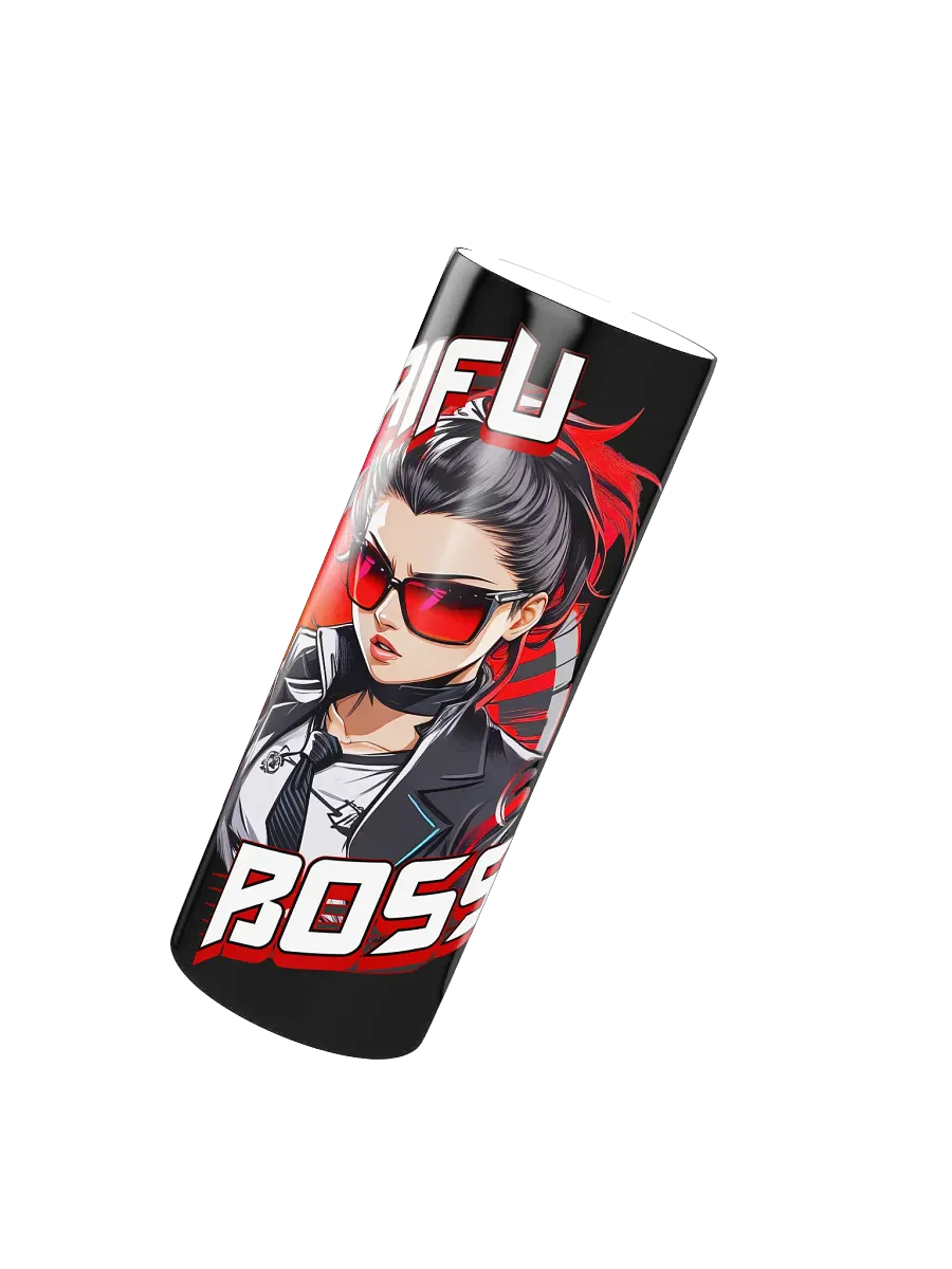 Waifu Boss 20 oz Skinny Stainless Steel Tumbler - Black - v1 product image (3)