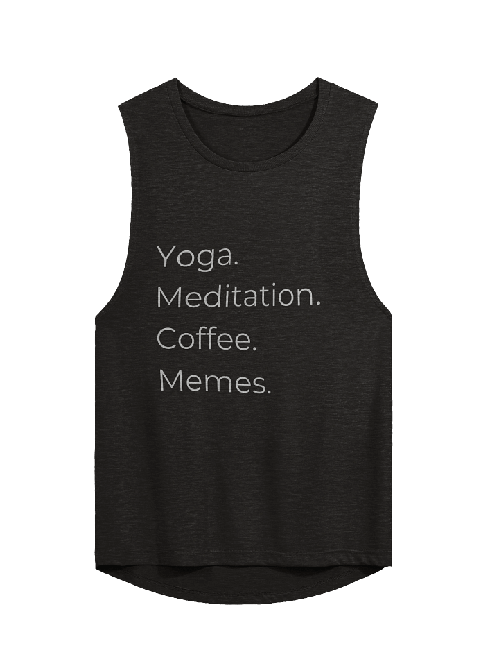 Women's Yoga Meditation Coffee Memes Muscle Tank Top product image (2)