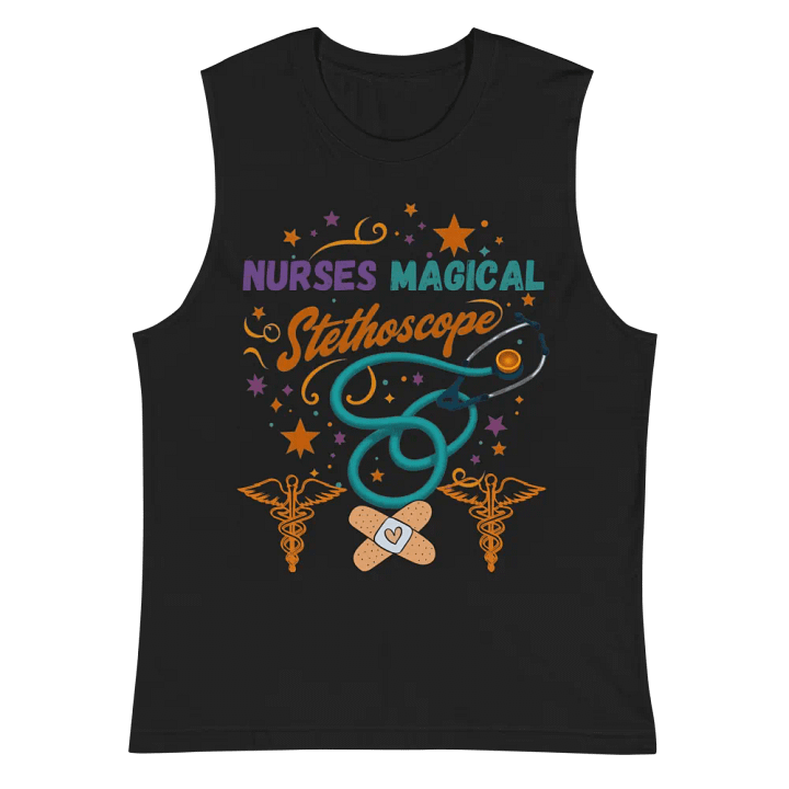 Nurse's Magical Stethoscope Muscle Tank product image (3)