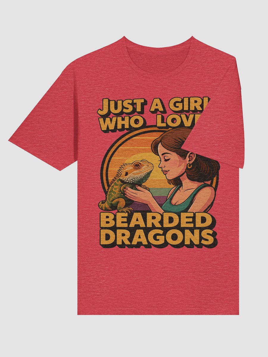 Just a Girl Who Loves Bearded Dragons Tee – Retro Sunset Lizard Lover Shirt product image (20)