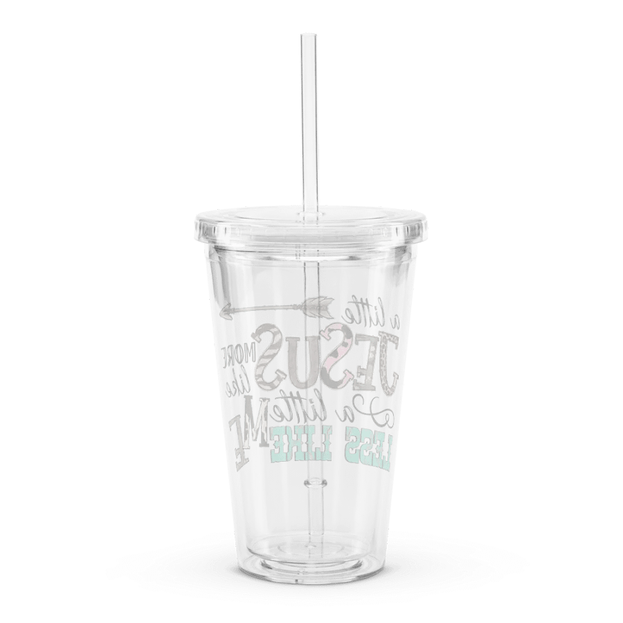 A Little More Like Jesus - Double Wall Clear Plastic Tumbler product image (2)