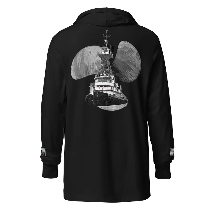 Three blade prop Tug CE Hooded Tee product image (1)