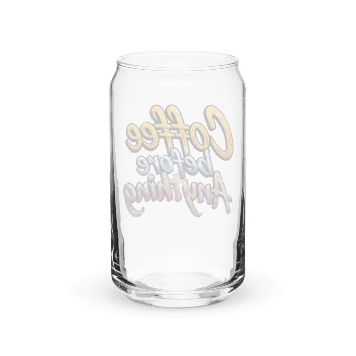 Glittery Coffee Before Anything Can-Shaped Glass product image (6)