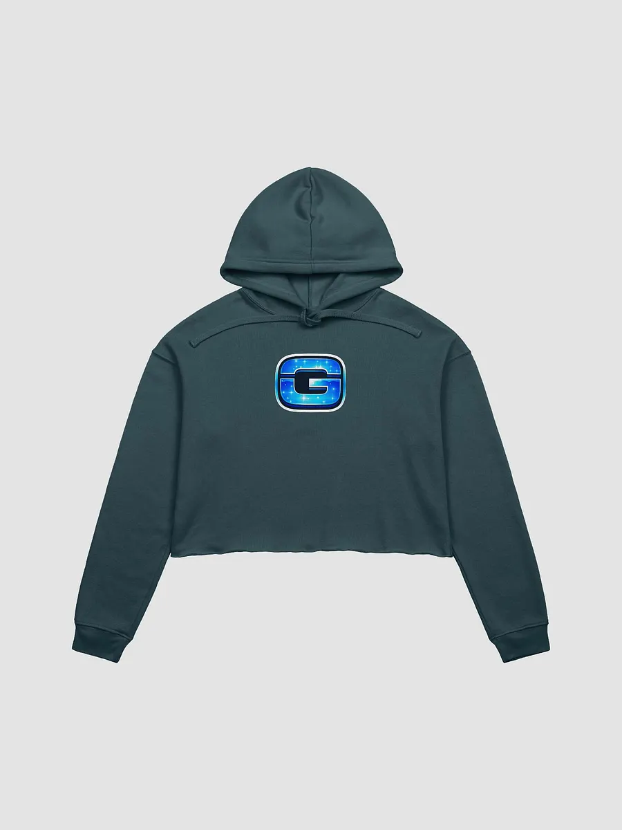 Blue cropped hoodie discount