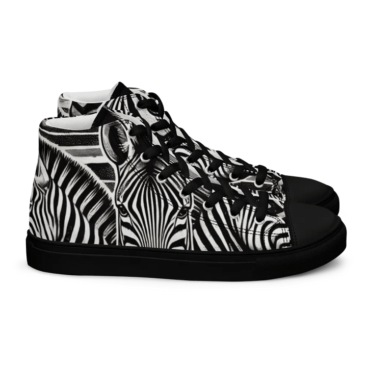 Zebra Dreams High Top Canvas Shoes product image (2)