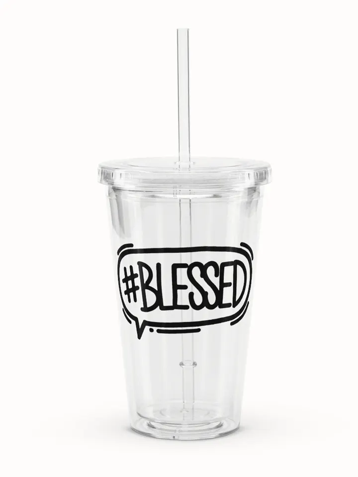 #Blessed clear cup product image (1)