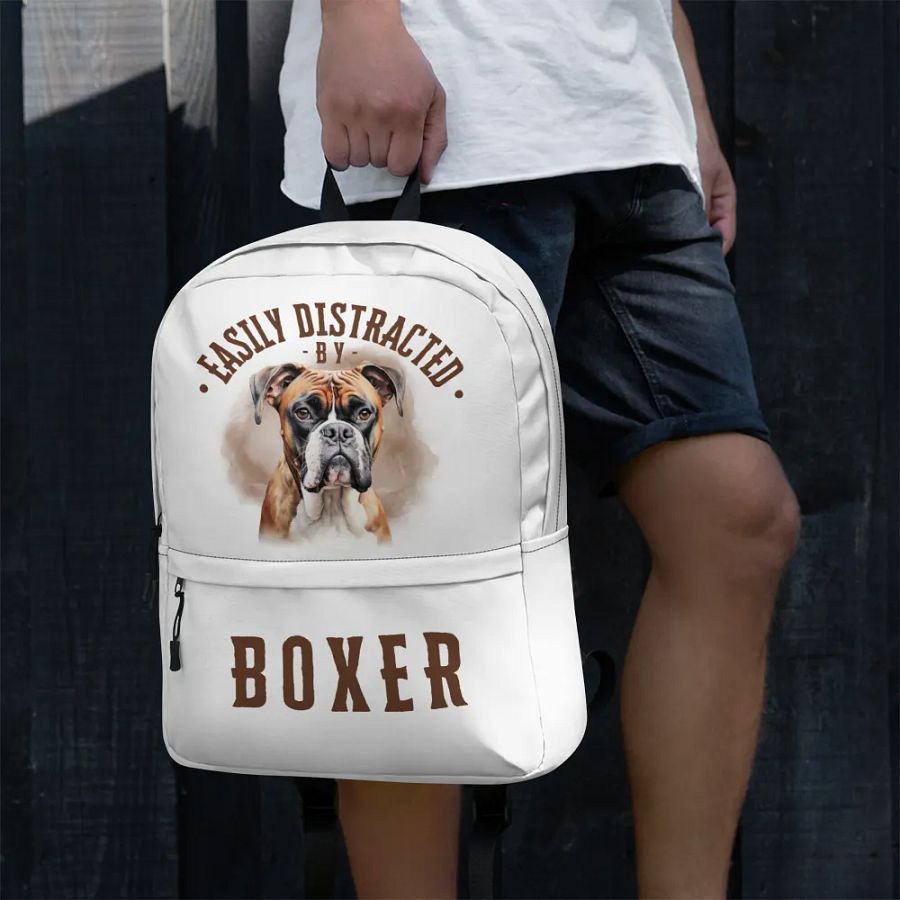 Easily Distracted By Boxer All-Over Print Backpack product image (7)