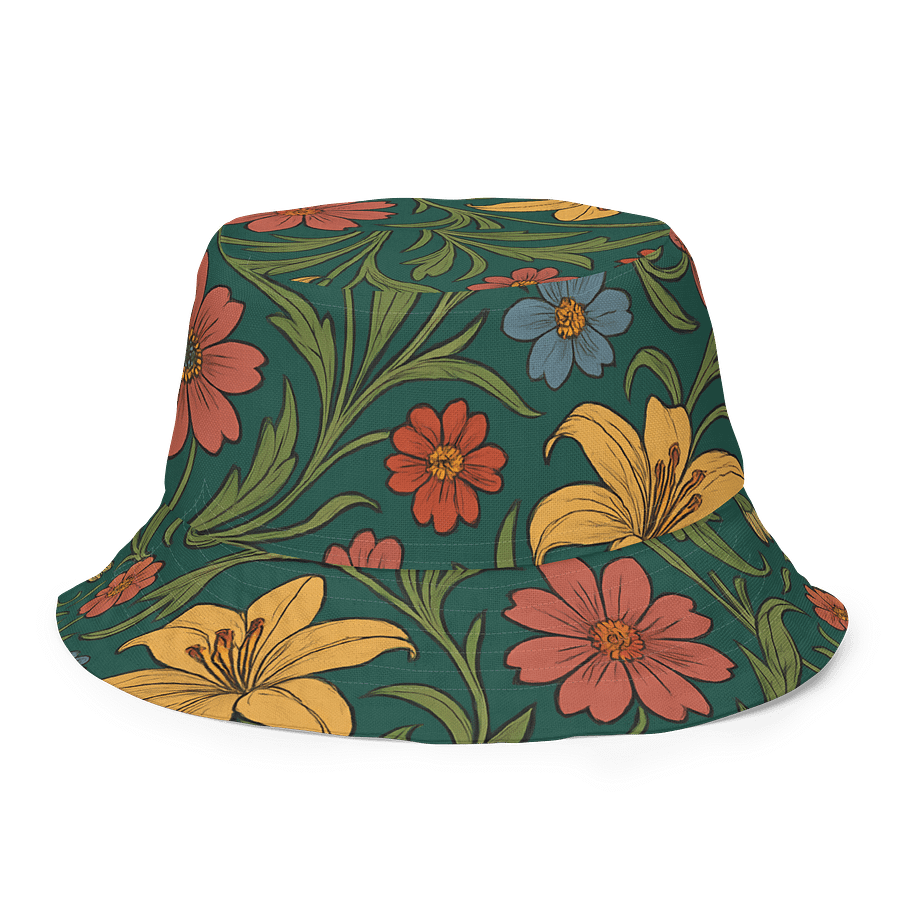 Vintage Floral Bucket Hat – Reversible Summer Festival Hat with Retro Botanical Print product image (7)