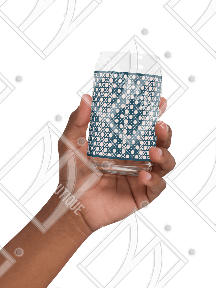 Le Rose Blue Monogram B Can-Shaped Glass product image (10)