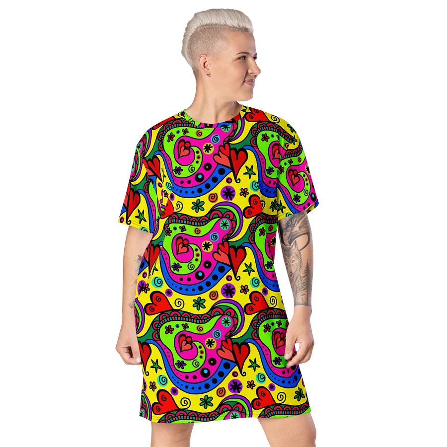 Vibrant Swirls T-Shirt Dress product image (13)