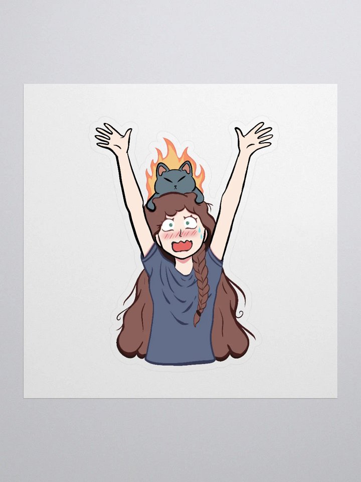 I have to go! My cats on fire sticker! product image (1)