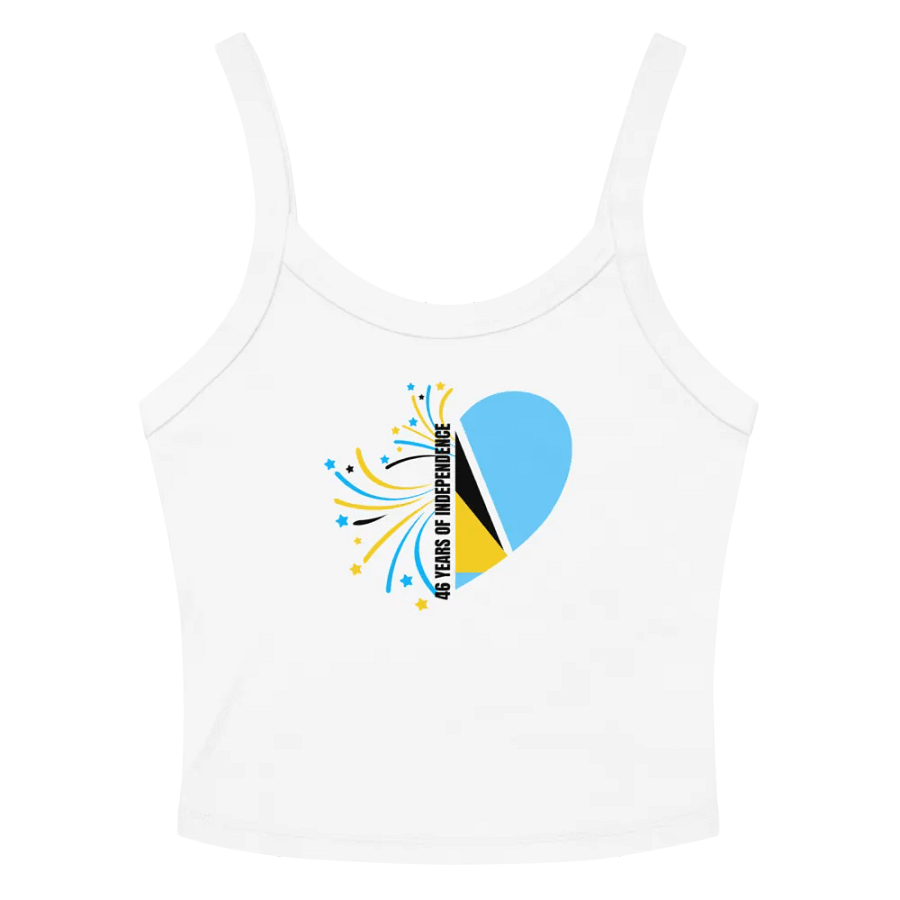 St. Lucia Heart Flag Celebration Tank Top product image (13)