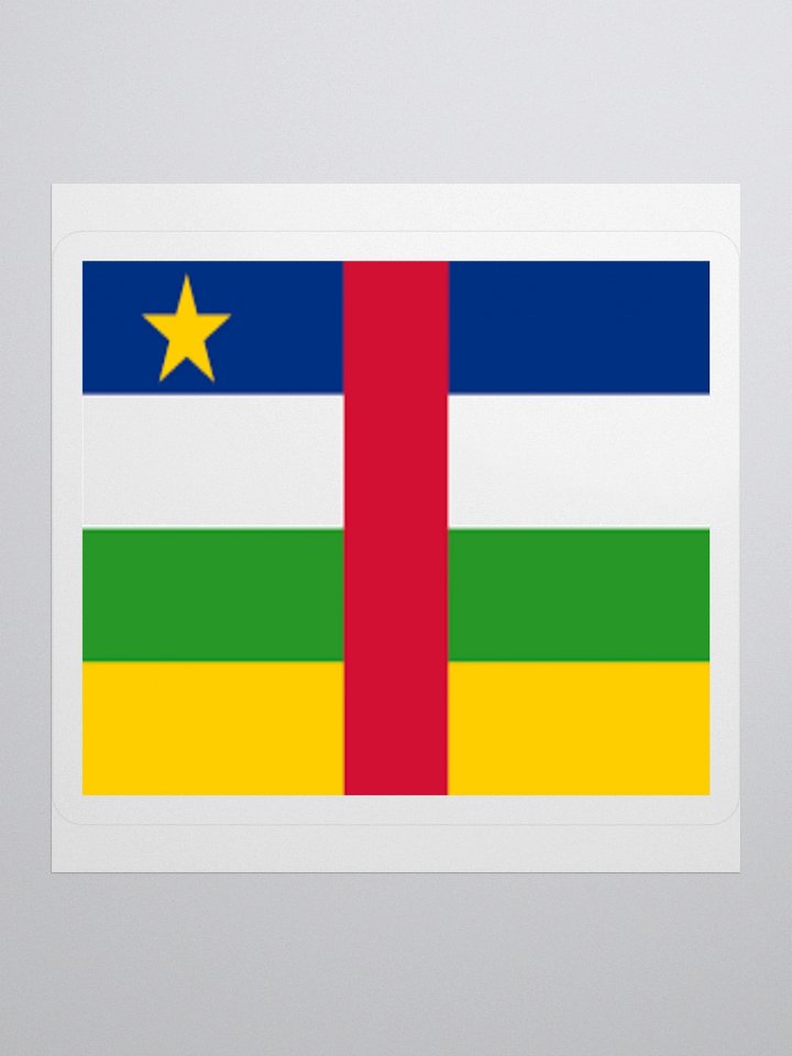 Central African Republic Flag Sticker | Red Star Design | Durable Vinyl | 3 Sizes product image (3)