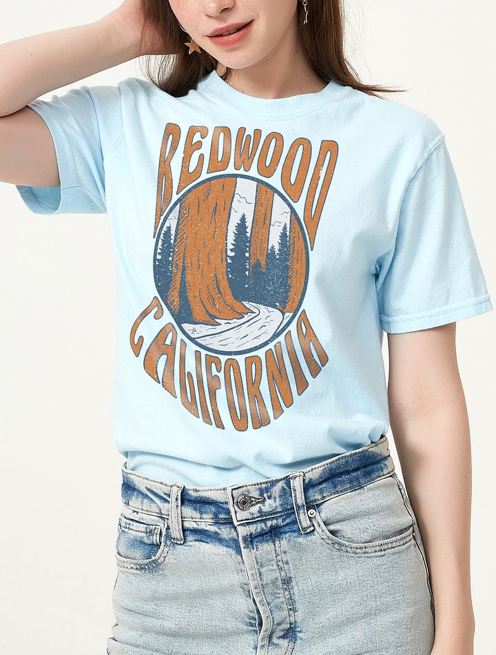Redwood National Park, California Tee | Art Nouveau-Style Western T-Shirt for Travel and Road Trips product image (5)