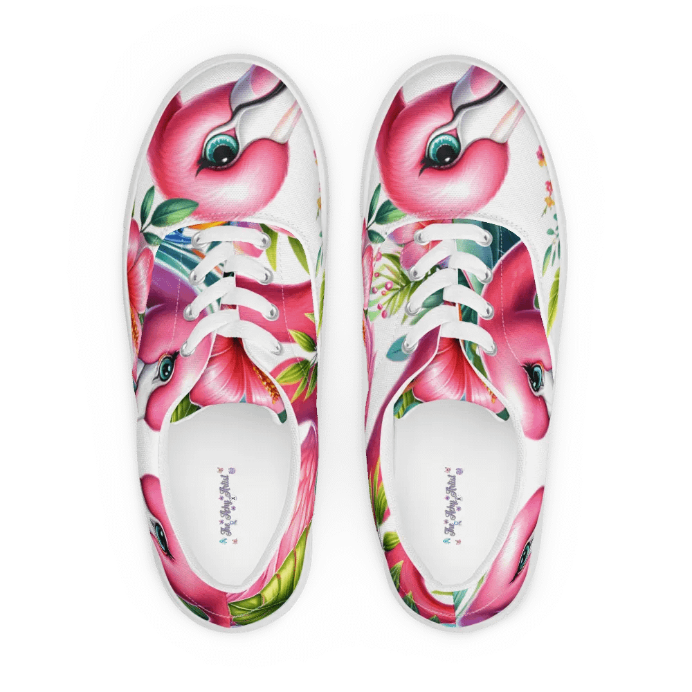 Tropical Flamingo Love Lace-Up Shoes product image (2)