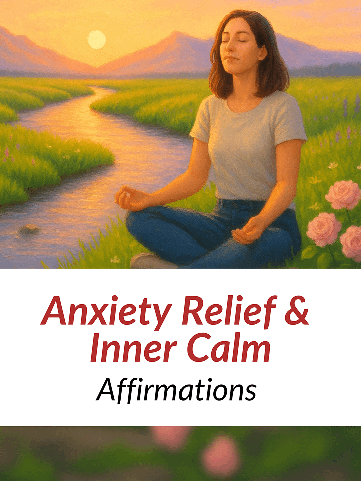 77 Affirmations for Anxiety Relief & Inner Calm with Alpha Binaural Waves product image (1)