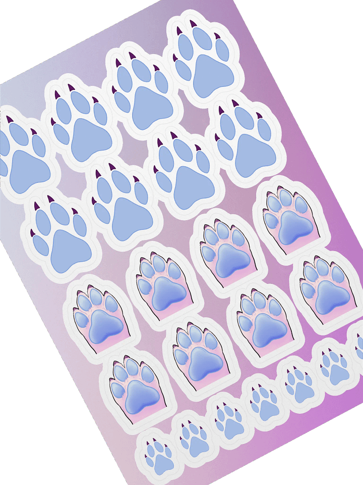 Paw Print Sticker Sheet product image (1)