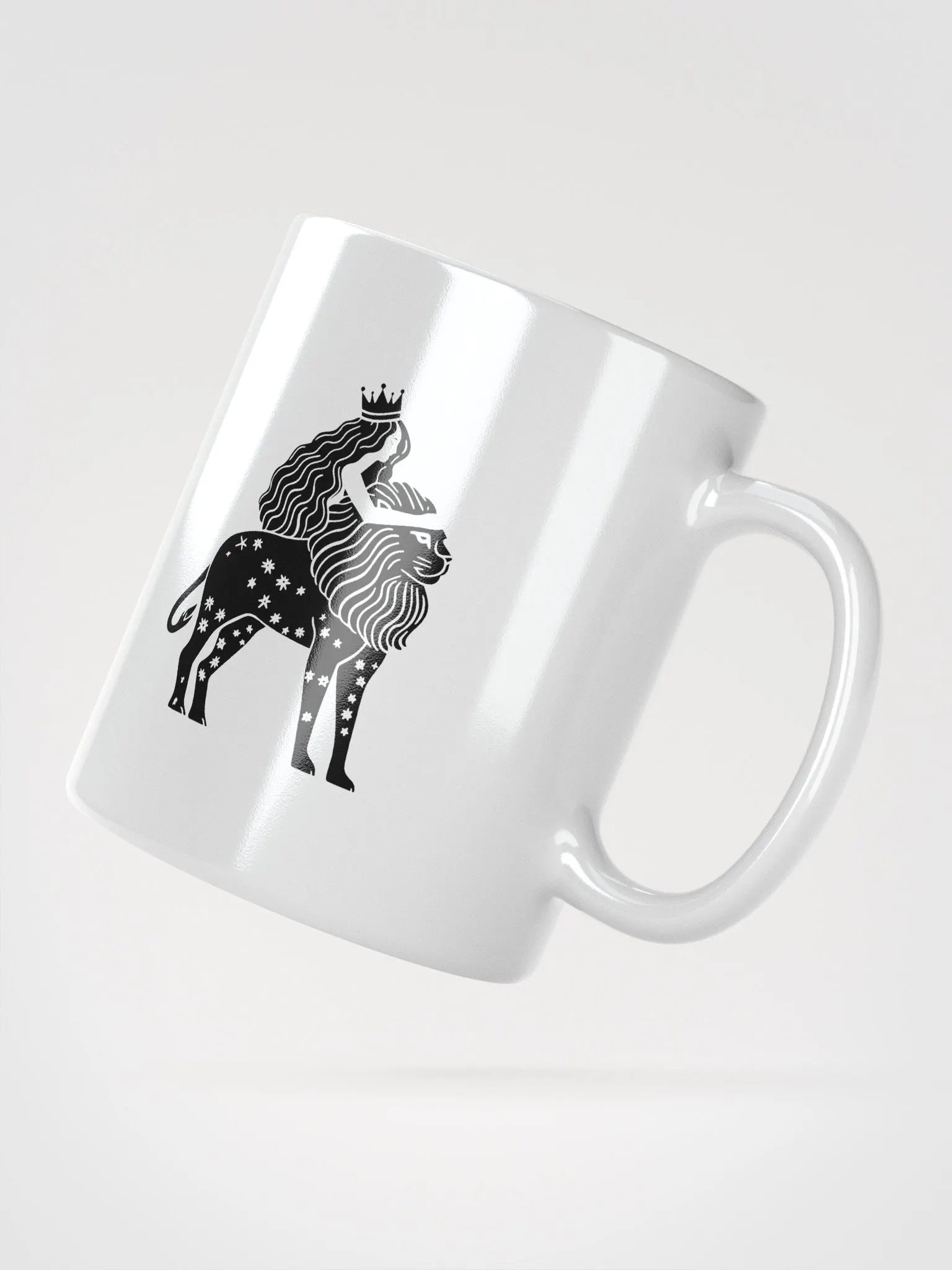 Midnight Reflections Mug - Leo Zodiac Line Art | Lion Star Sign Artwork for Astrology Lovers product image (7)