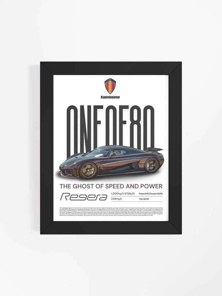 KOENIGSEGG REGERA FRAMED POSTER product image (44)