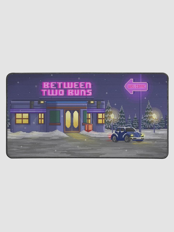 Winter Pixel Diner (Night) Deskmat product image (2)