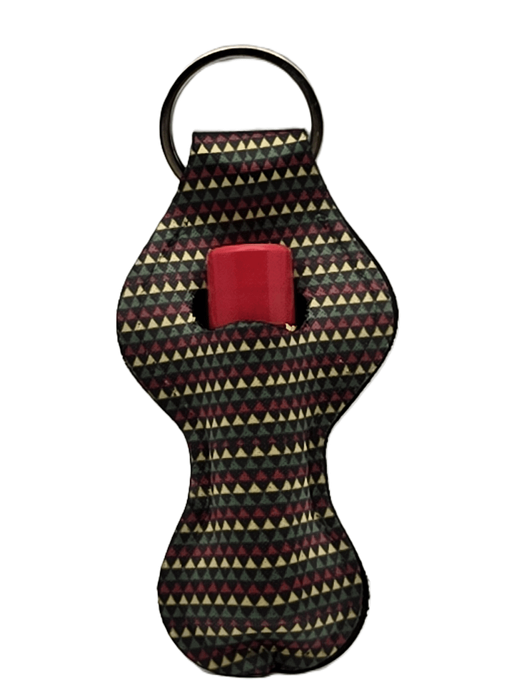 Multi-colored Lip Balm Holder Key Ring product image (1)