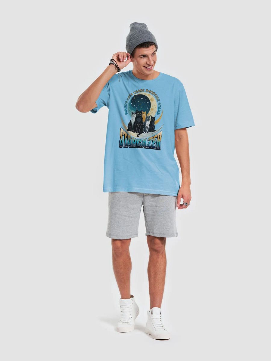 Where Cats Chase Shooting Stars Stargazer Soft Tee product image (42)