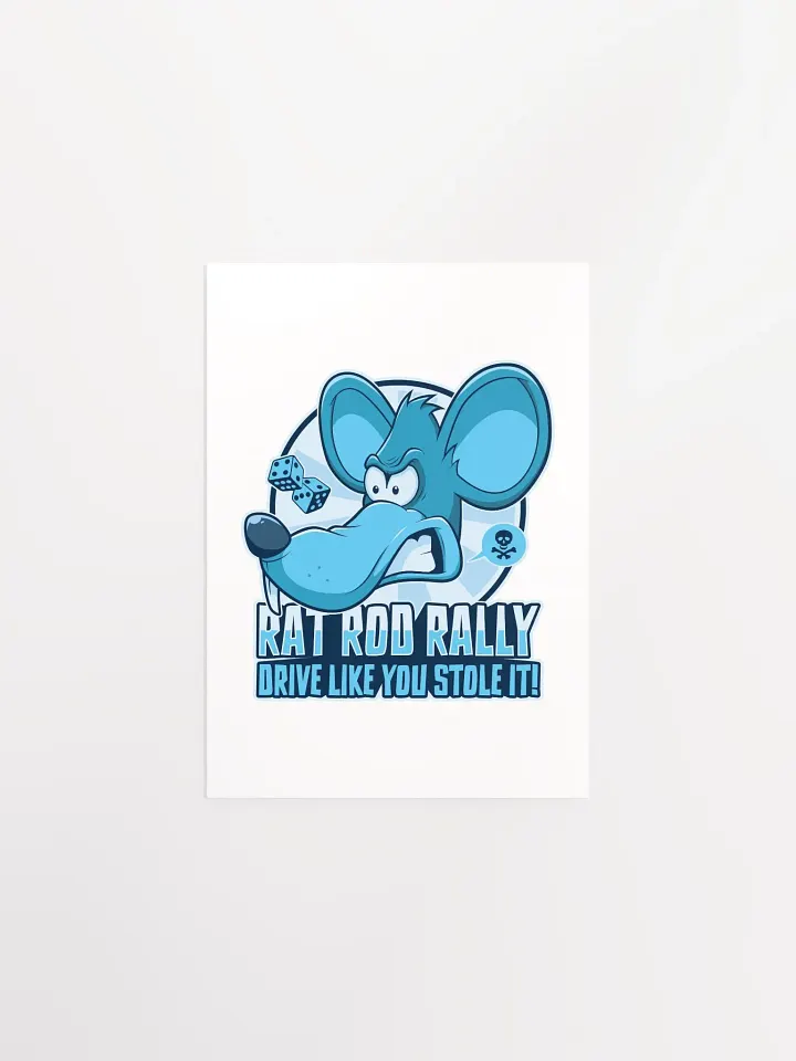 Funny Rat Rod Poster – Hot Rod Rally Cartoon Wall Art product image (3)