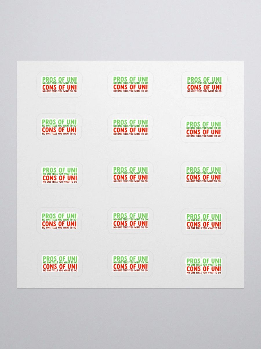 PROS & CONS Sticker (SMALL Sheet) product image (1)