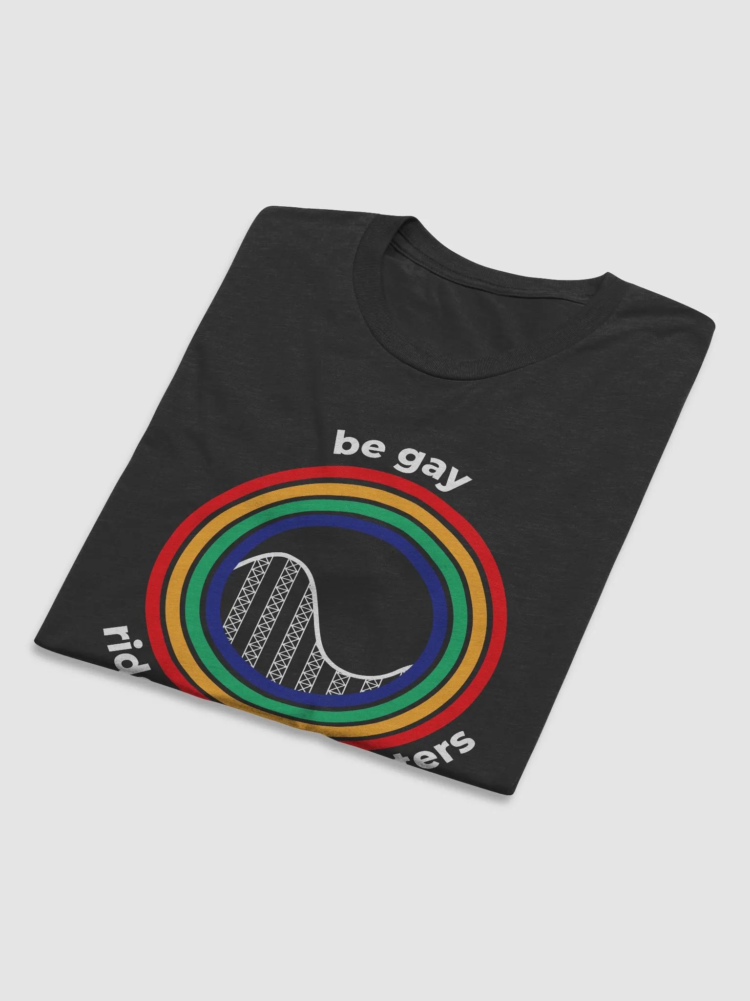 Be Gay, Ride Rollercoasters (dark - tri-blend) product image (5)