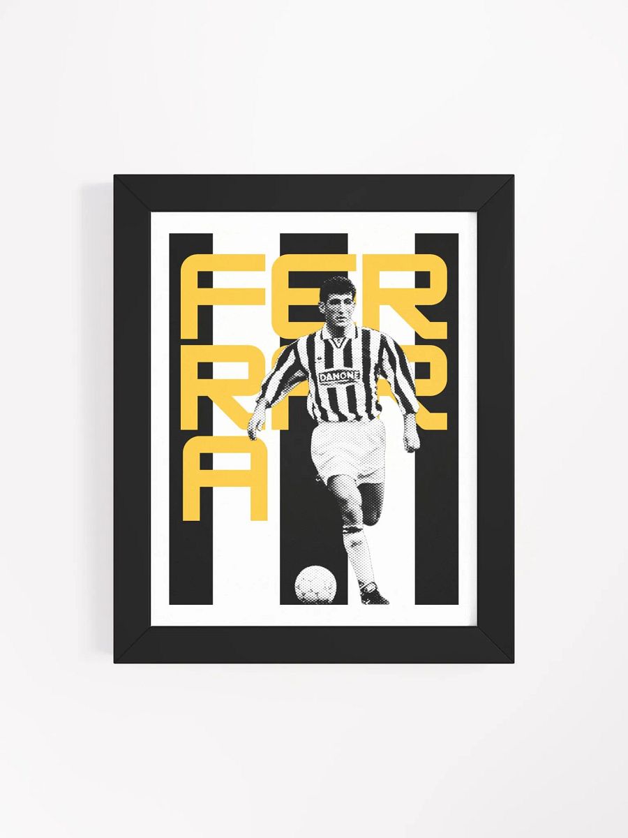 Ciro Ferrara BW Juventus Name Art Framed Print product image (1)