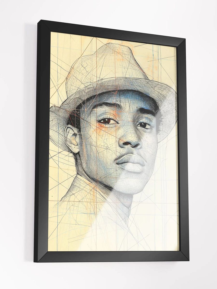 Effortless Charm: Minimalist Portrait of a Young Man in a Hat product image (3)